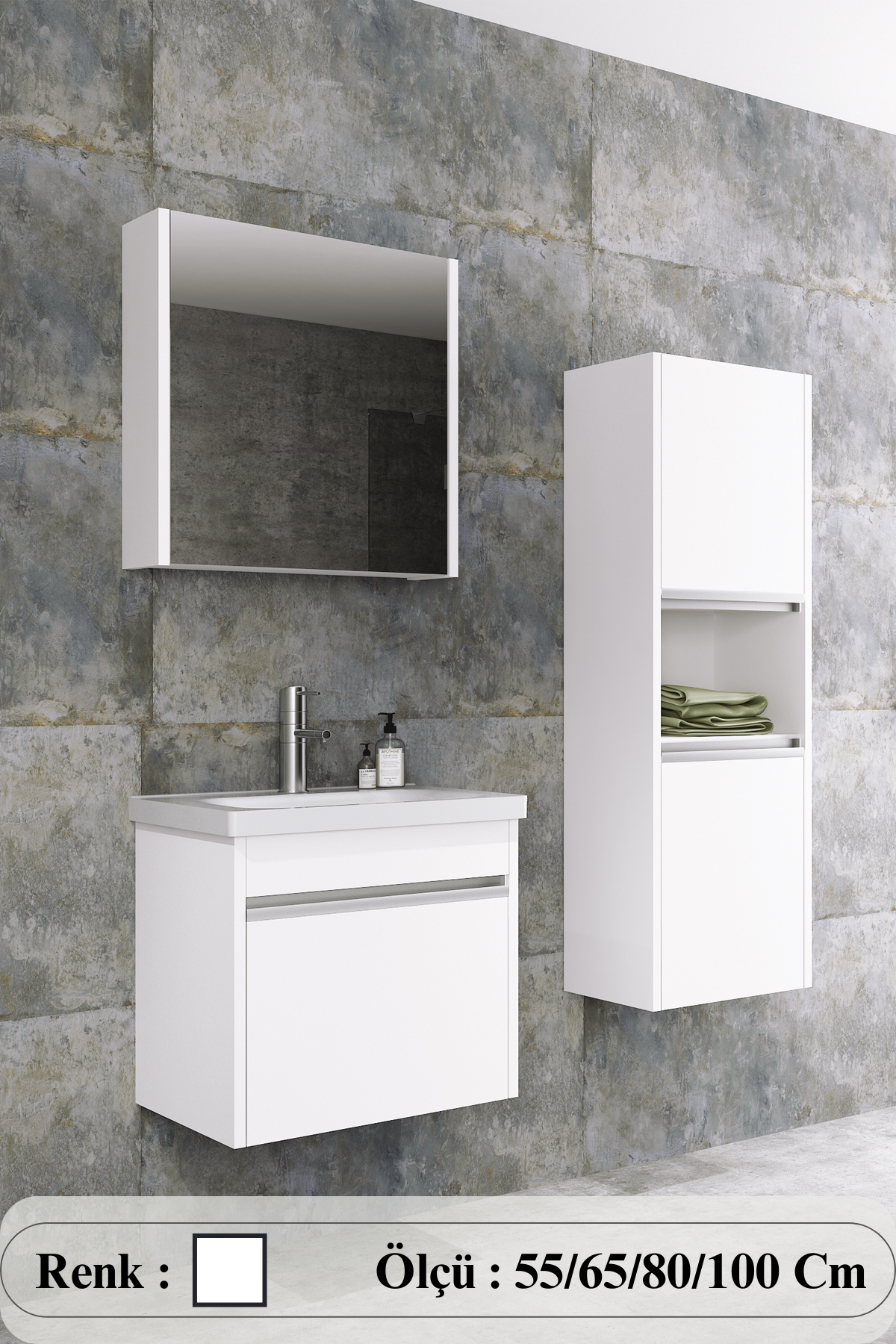 Begonya Banyo Dolabı