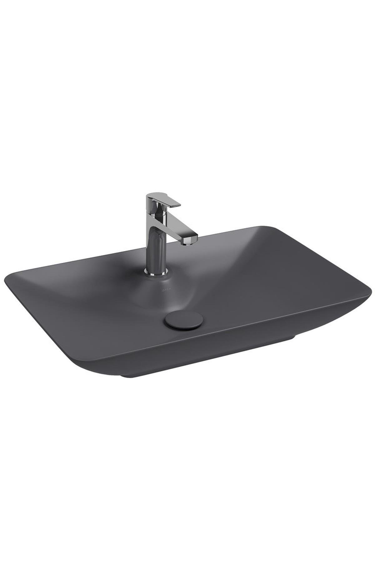 İsvea SistemaY Clear 65 cm Tezgah Üstü Lavabo - Antrasit (10SY50065SV ...