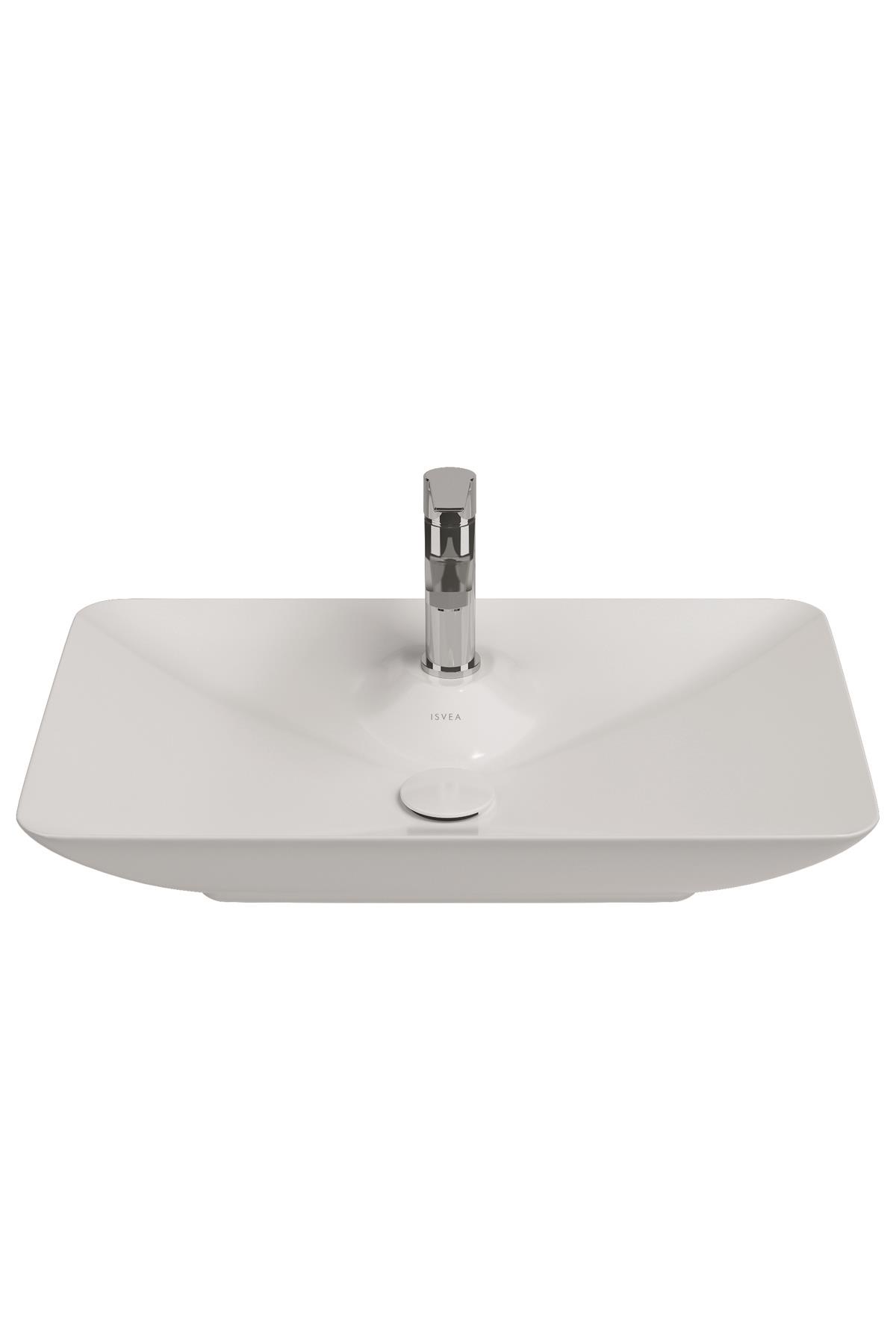 İsvea SistemaY Clear 65 cm Tezgah Üstü Lavabo - Beyaz (10SY50065SV)