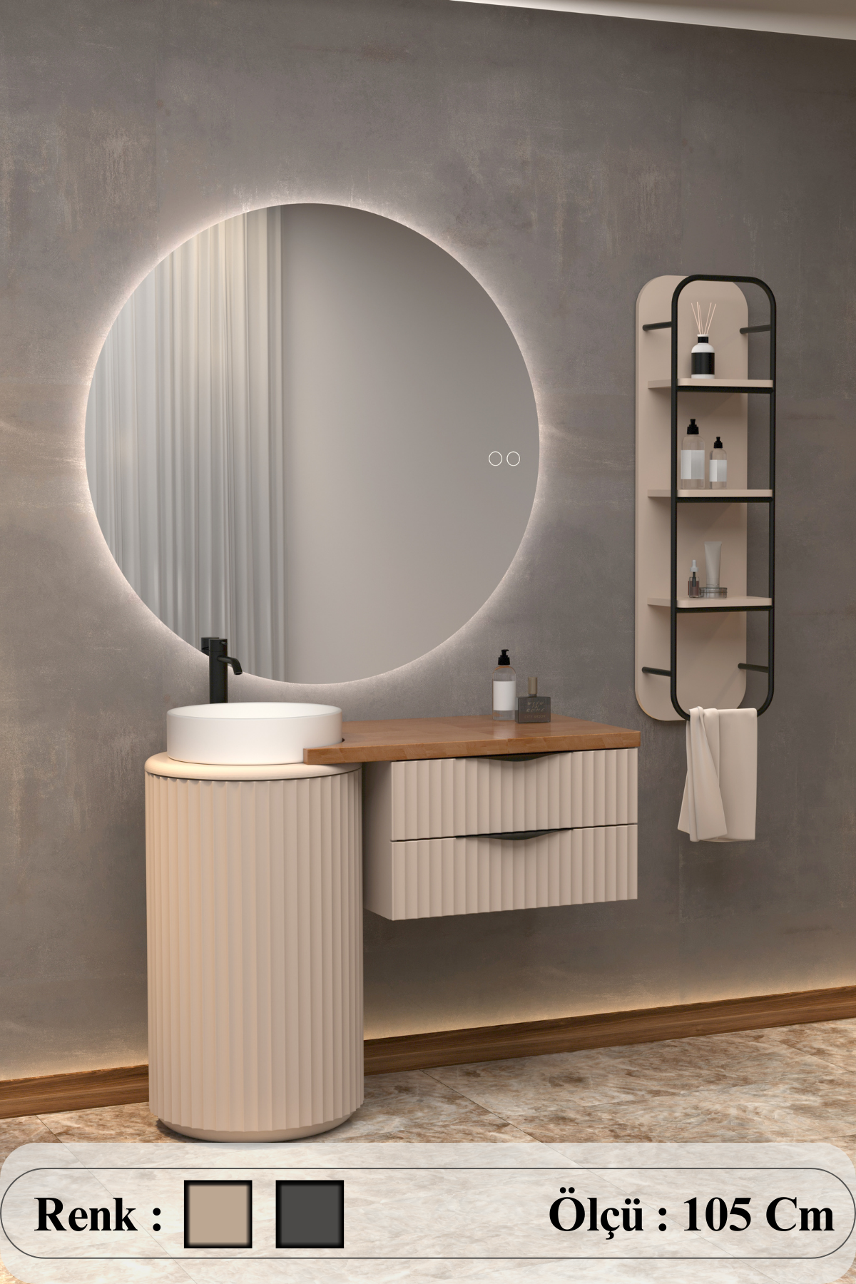 Lotus 105 Cm Banyo Dolabı