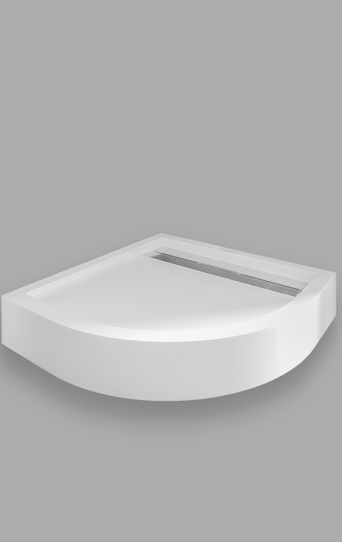 NETDEKO NOF  OVAL PASLANMAZ SİFONLU MONOBLOK  DUŞ TEKNESİ