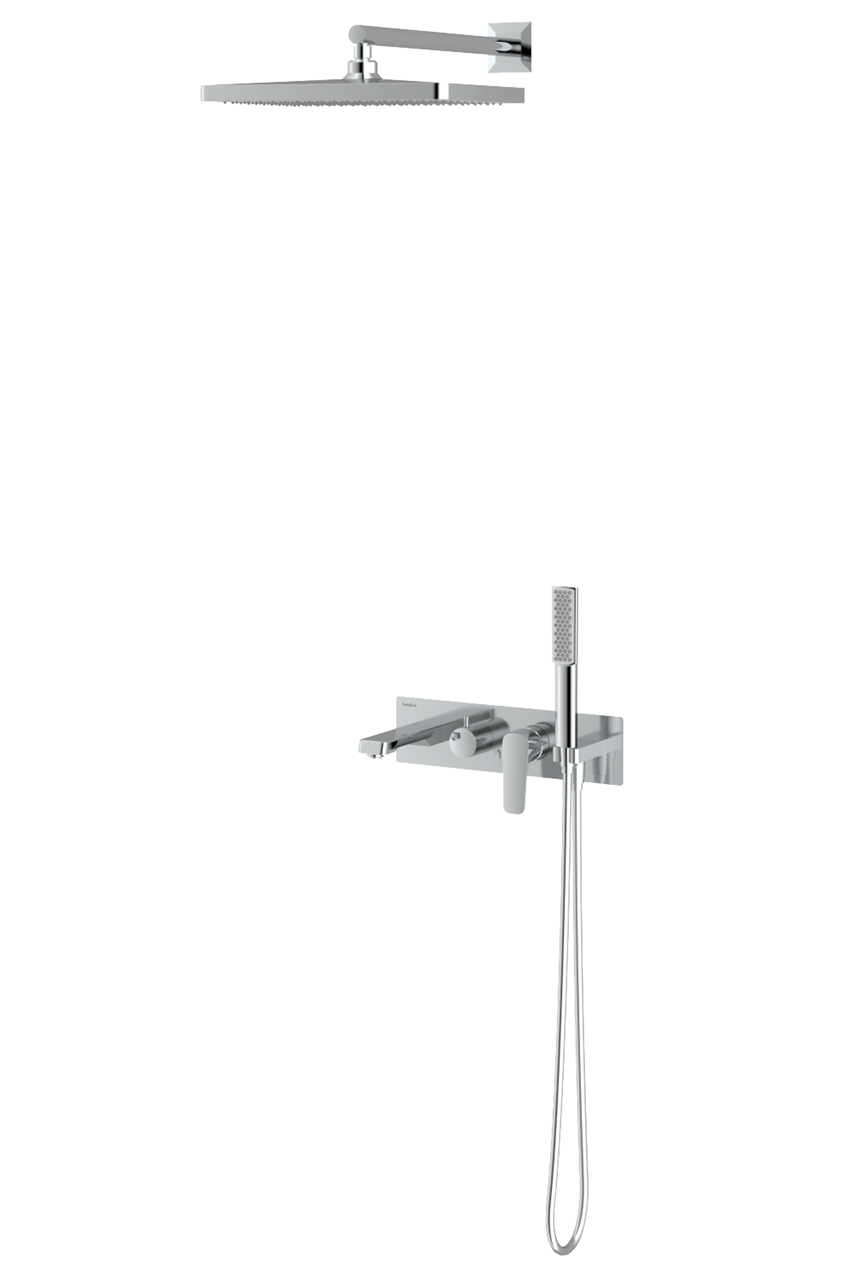 TeskaTeska Life Pro Üç Yönlü Duş Seti-KromAS 3160