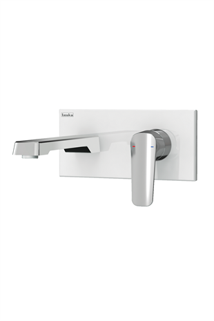 TeskaTeska Quasar Lavabo Bataryası-Beyaz CamlıE 5100W