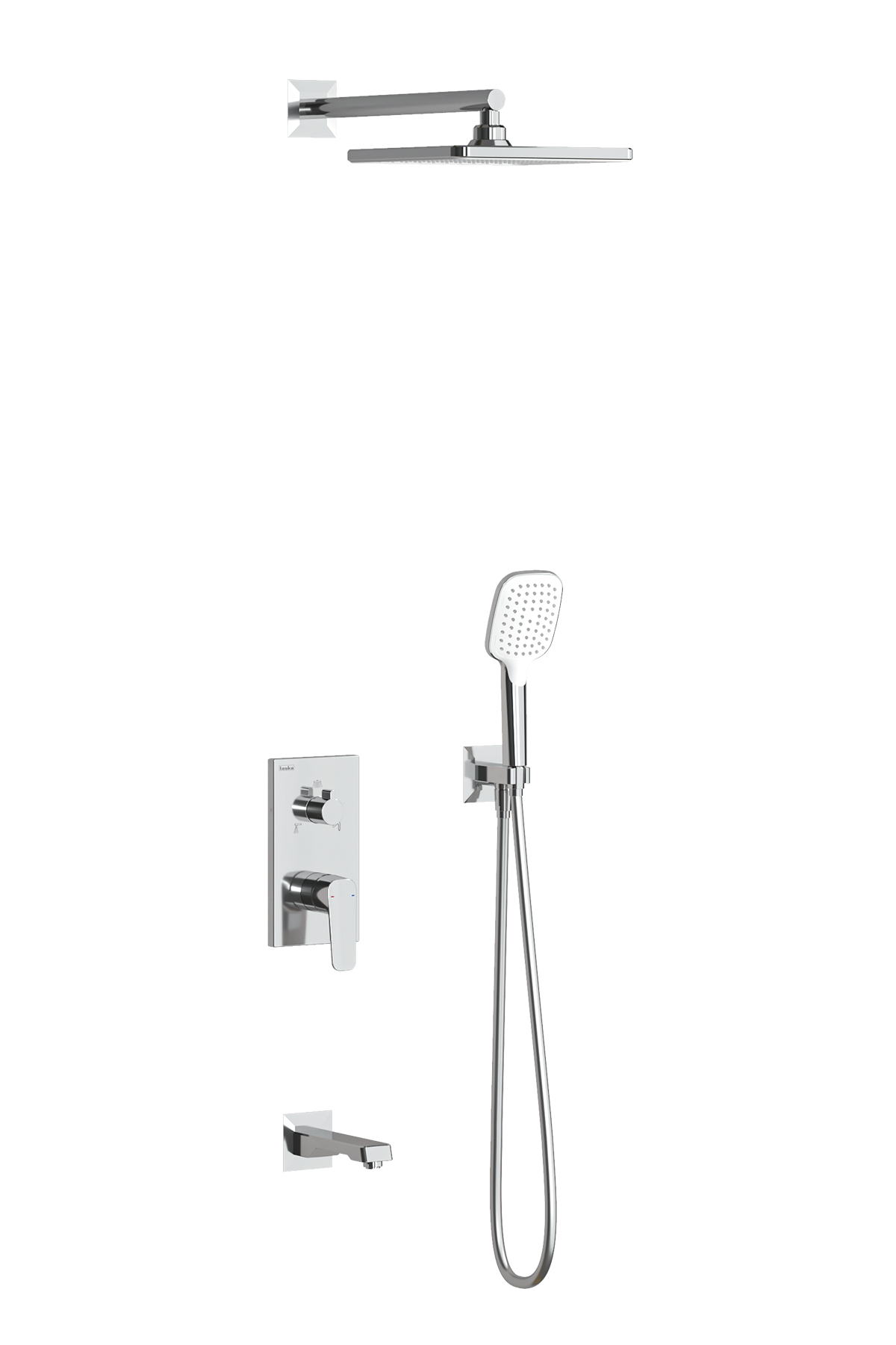 TeskaTeska Simena Üç Yönlü Duş Seti-KromAS 3500