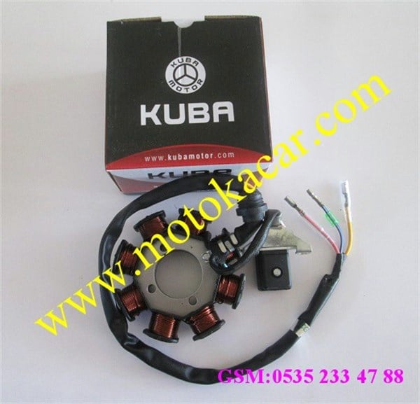 KUBA 125-6 STATÖR 8Lİ KALIN SARGI AKÜ BESLEMELİ ORJİNAL