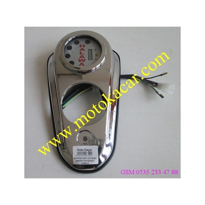 CHOPPER DEPO ÜST NİKEL BENZİN GÖSTERGELİ KOMPLE