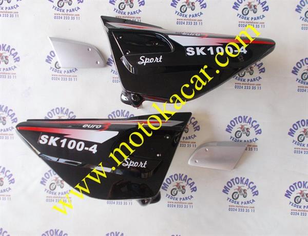 ÇELIK SK100-4 SPORT SİYAH SAG SOL AKÜ KAPAGI TAKIM