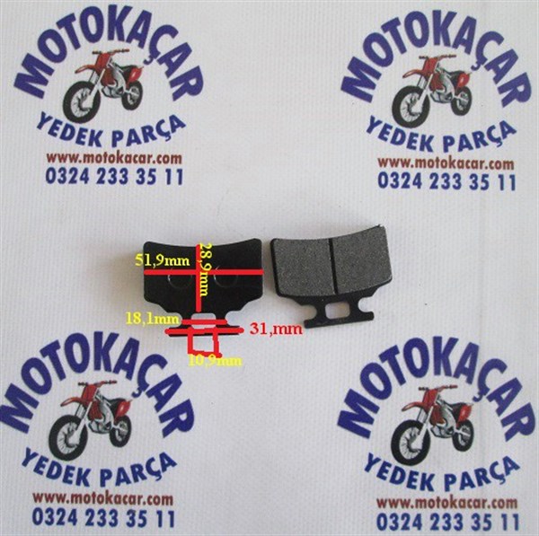 E-BIKE ÖN FREN TEK DELİKLİ DİSK BALATA