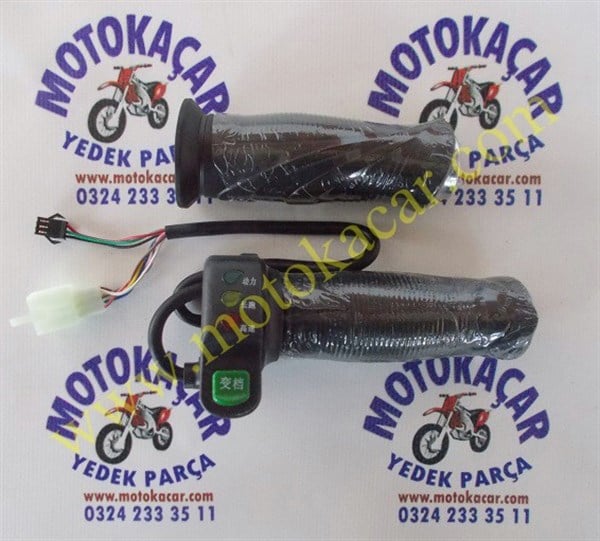 E-BIKE VİTES GÖSTERGE 3 IŞIKLI GAZ KOLU 2.SOKETLİ