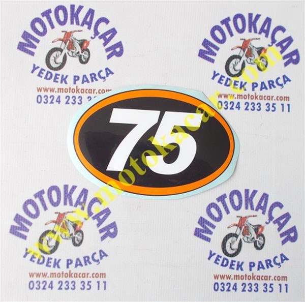 KUBA BLACK CAT ARKA STİCKER 75 TURUNCU ORJİNAL