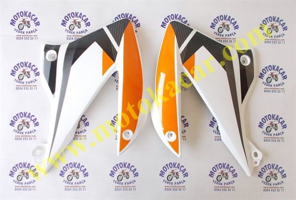 MONDİAL CROSS X-TREME-MAX 200 DEPO GRENAJ SAĞ SOL TAKIM BEYAZ