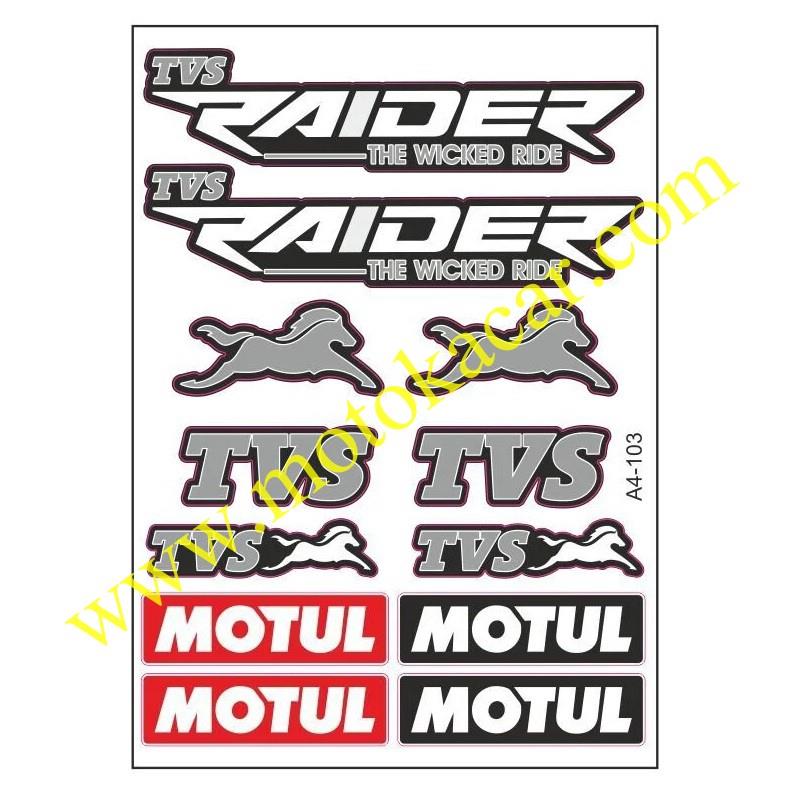 TVS RAİDER 125 ETİKET SETİ SİYAH