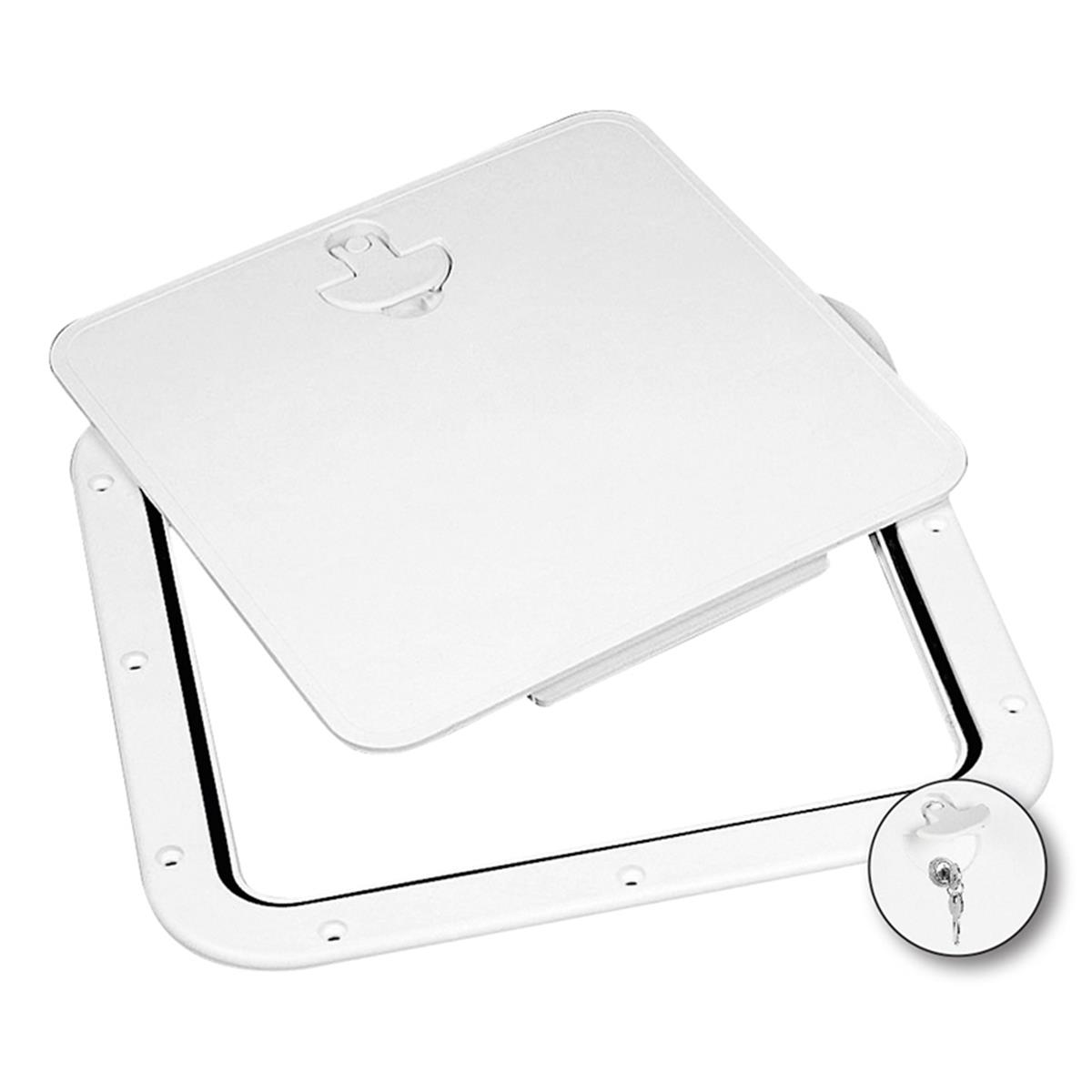  Kontrol Hatchi , ayrılabilir kapaklı - &  Kilitli, Beyaz, 306x356mm 