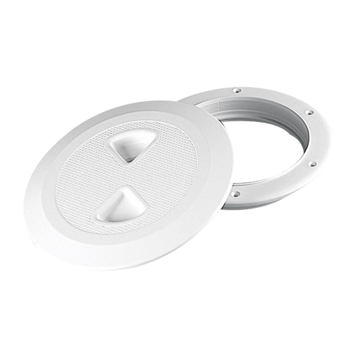  Kontrol Hatchi, Yuvarlak, Baskılı Kilitli, Beyaz, İç.Ø133mm 