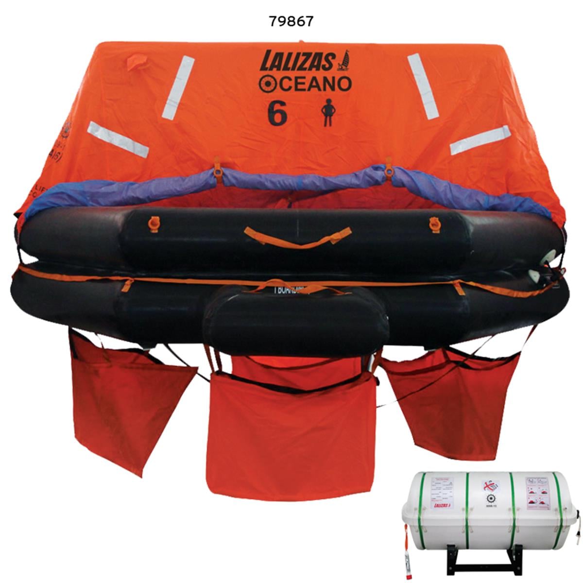  LALIZAS Cansalı SOLAS OCEANO,Throw-overboard Type,35 prs,Kanister (B) 