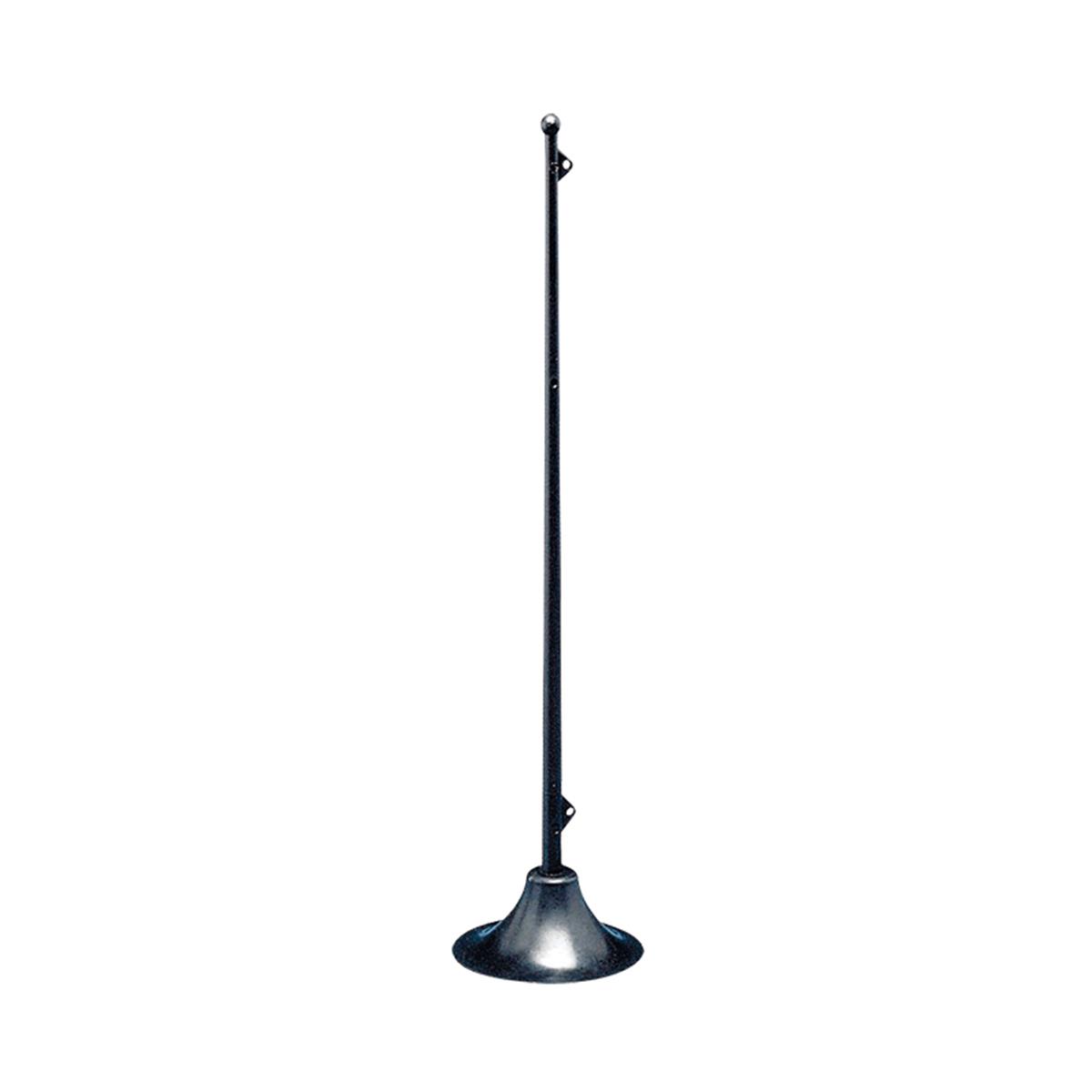  Rubber Base f/Flag Staff w/Suction Cap, Ø92mm,  Black 