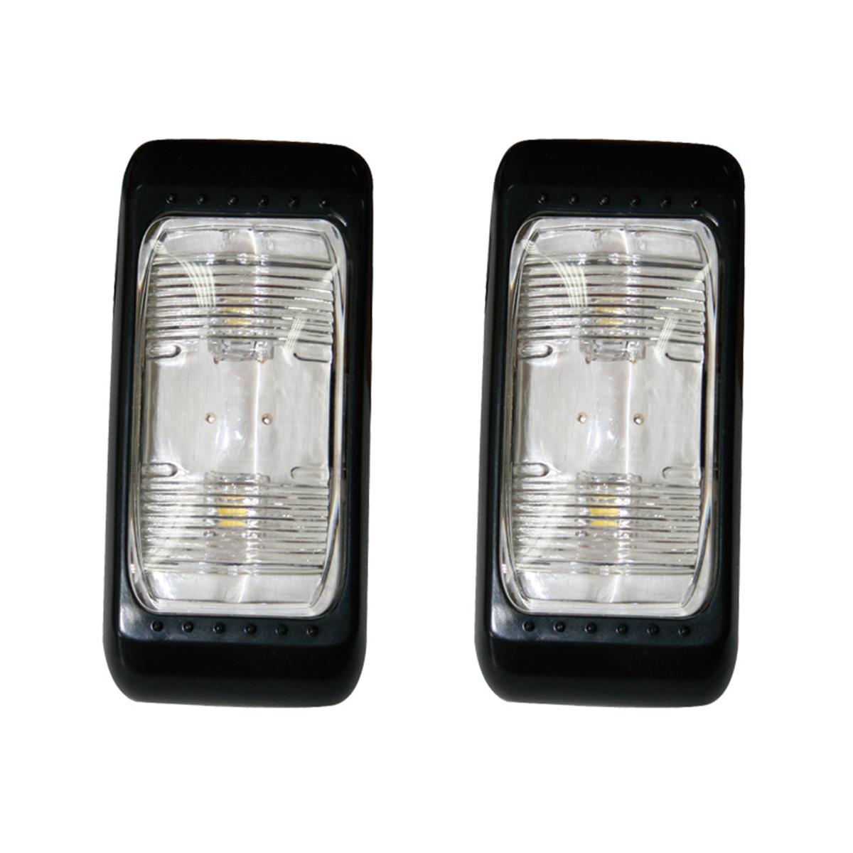  TEPE/ROMÖRK LAMBASI 4 LEDs, 12V&28V, SİYAH 2 Ad.LİK SET 