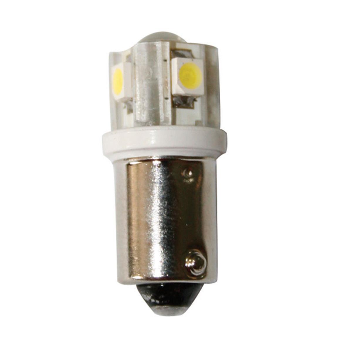 AMPÜL 12V, LED, BA9S, cool white - 4SMDs+1LED, 9x25,5mm 