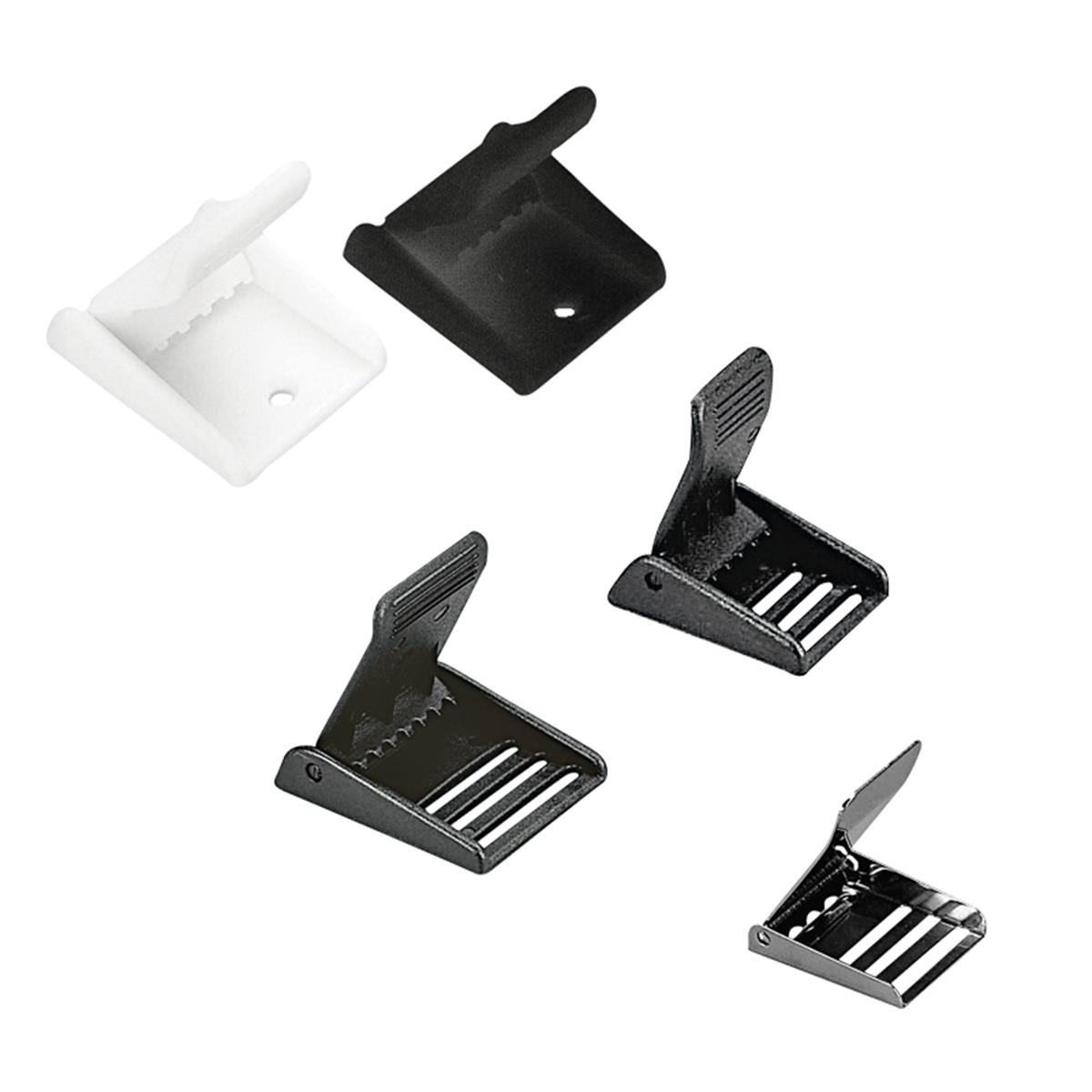  Buckle for 25mm Webbing, Plain, Plastic, Black 