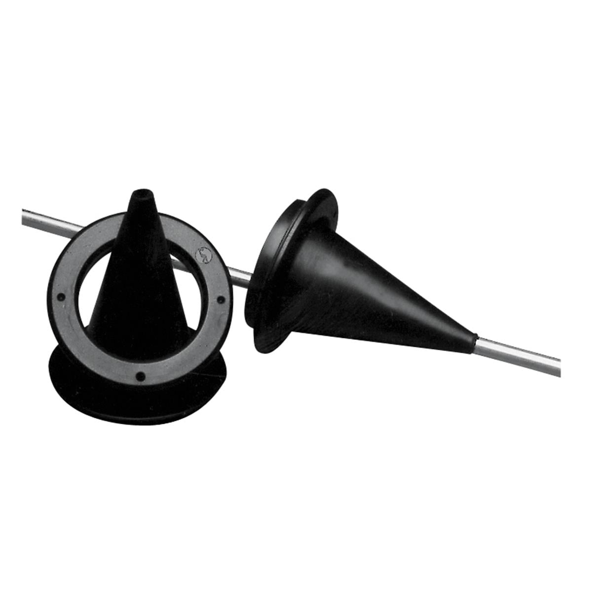  Cable Boot w/Plastic Embedded Ring, Ø89mm, cut-out Ø59mm, Black 