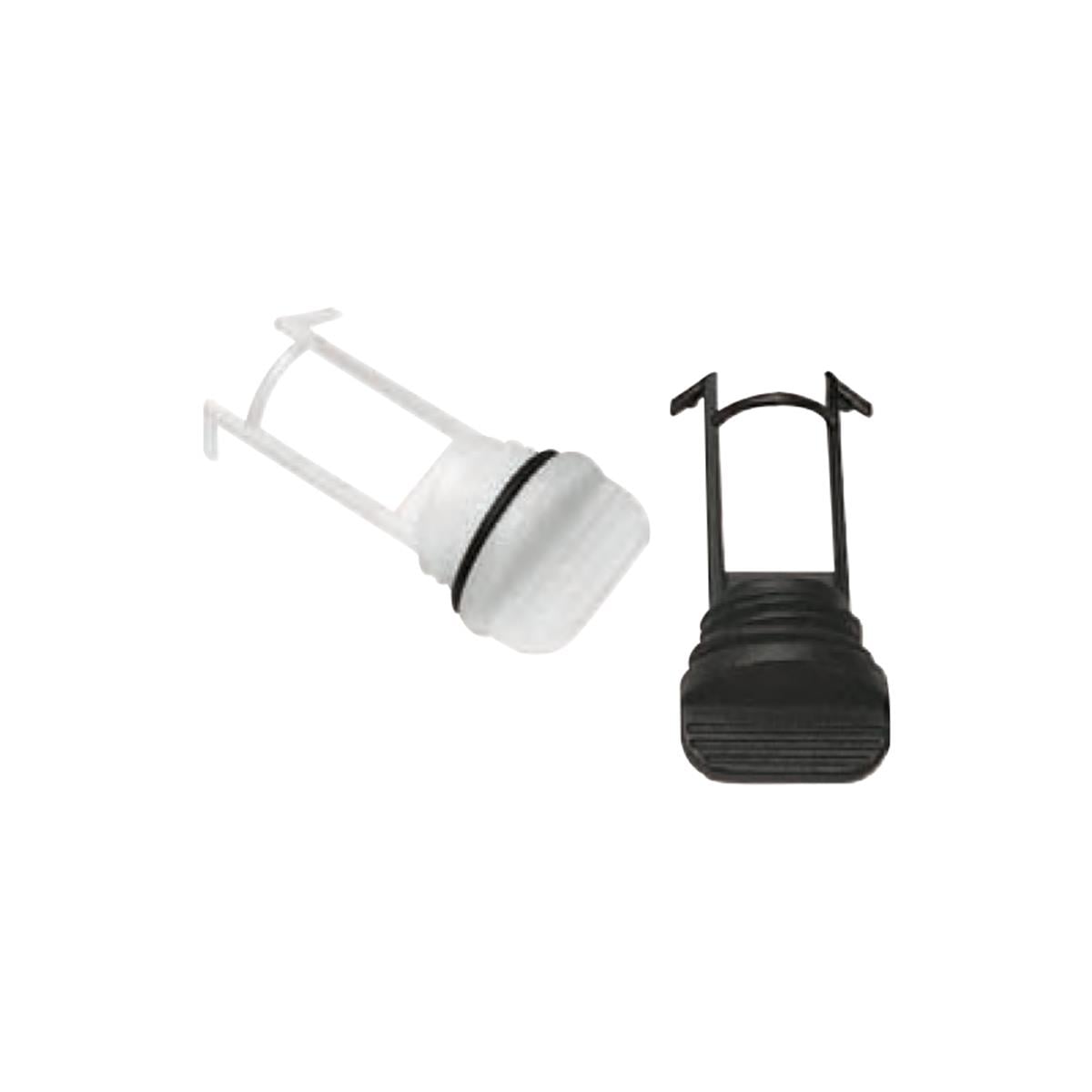  Captive Plug with O-Ring for Drain Socket, White 