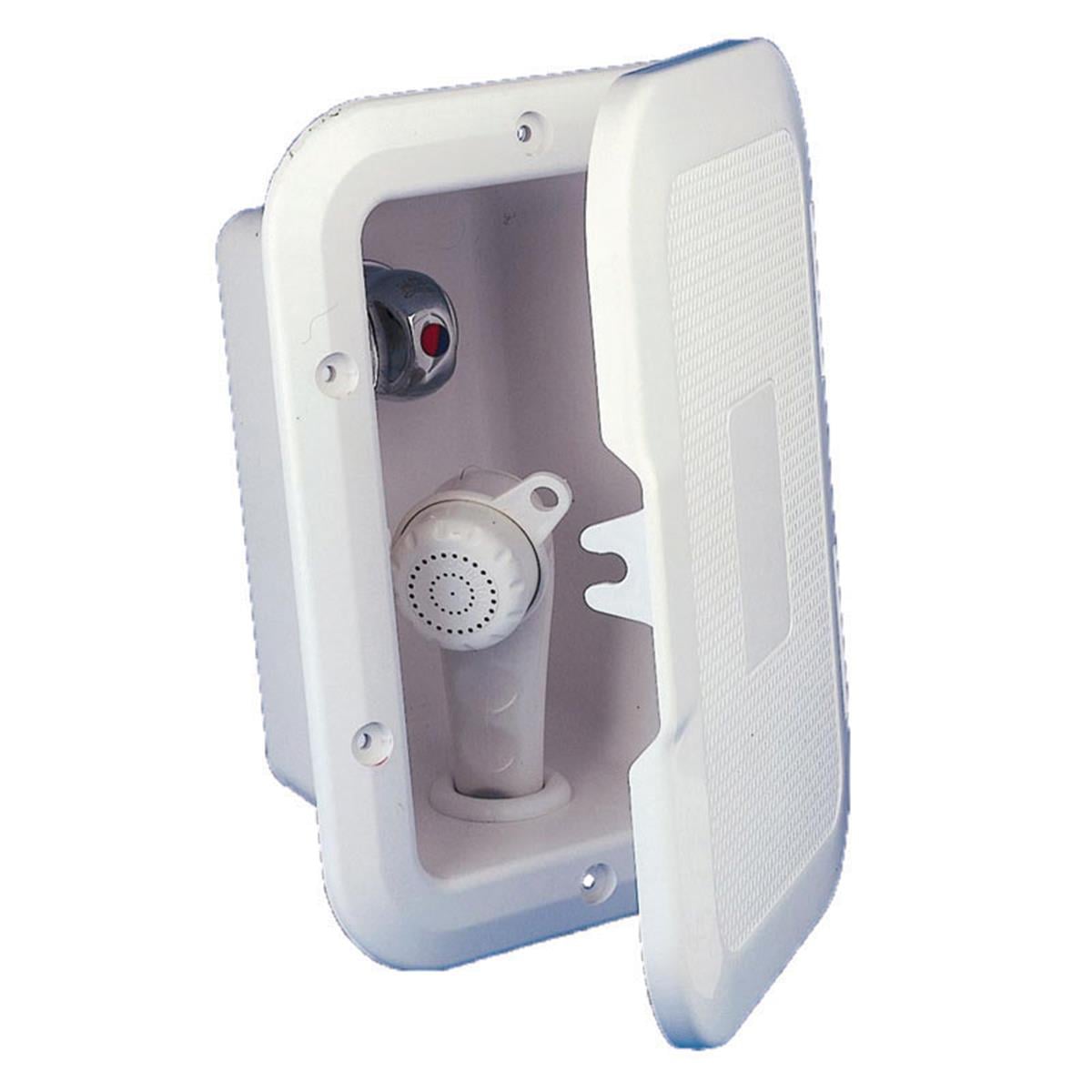  Case Side-mount, w/Shower, w/o Lid, 3m Hose, White 