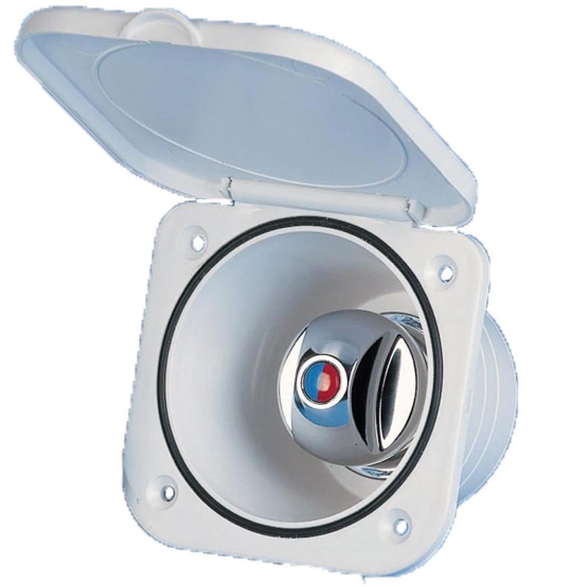  Case w/ Mixer Tap, w/Lid, 95x95mm, White 