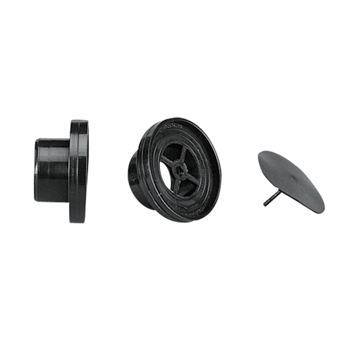  Drain Plug w/Non-Ret. Valve f/Thru-hull,Ø22mm,Black 
