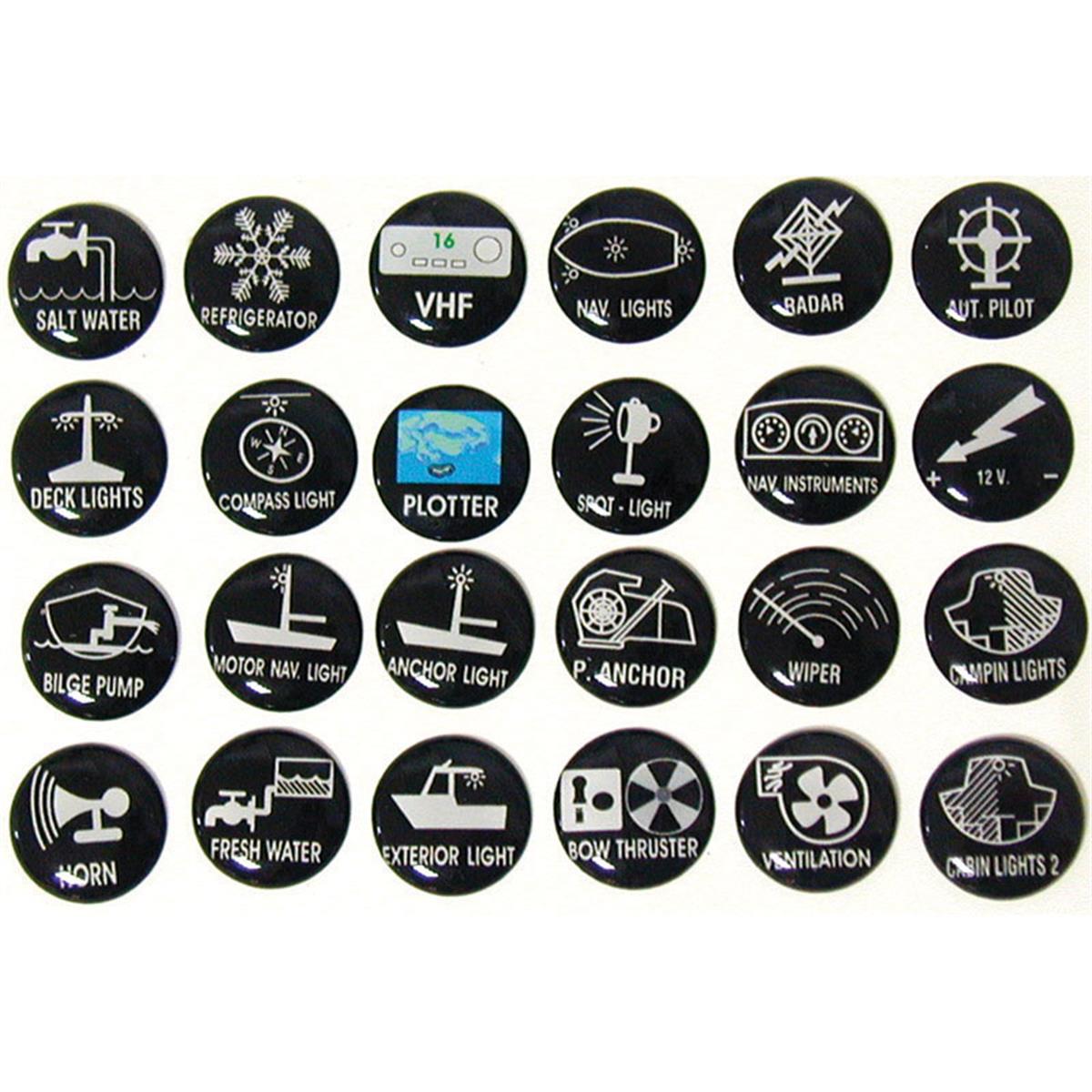  Kontrol Panelleri İçinyapışkanlı Çıkartma 24 Ad.S 