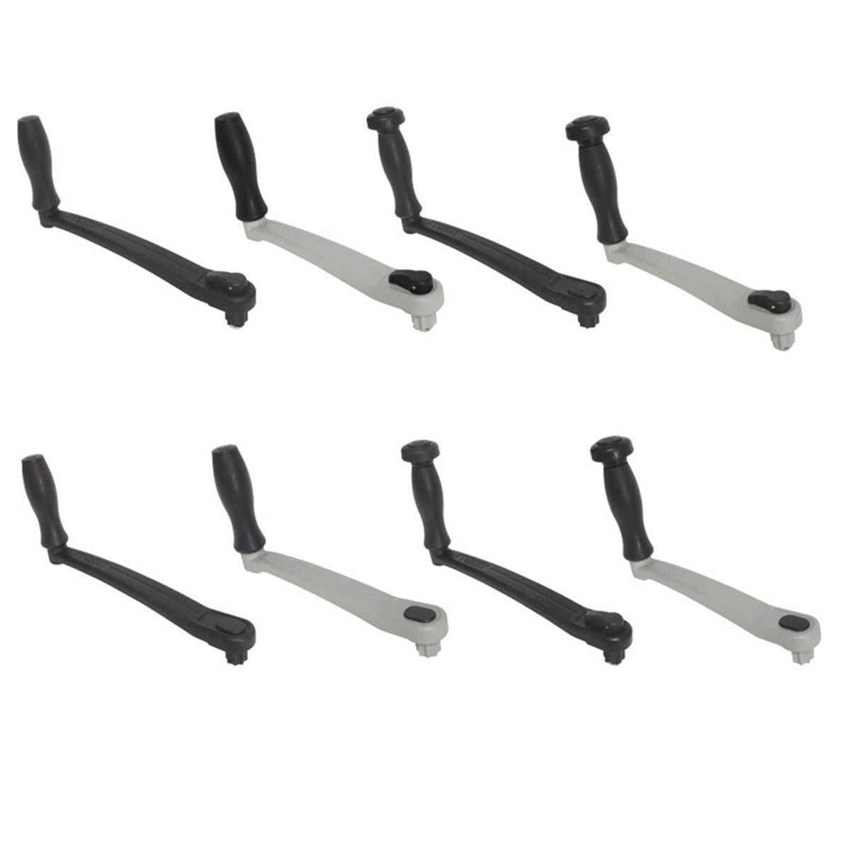  Lofrans' Winch Handle, Anodised Aluminium, with lock and speed handle, 20cm, Black 
