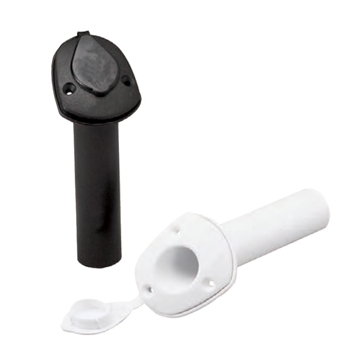  Rod Holder, w/ Cap, Plastic,  Ø40mm, H.230mm, White 