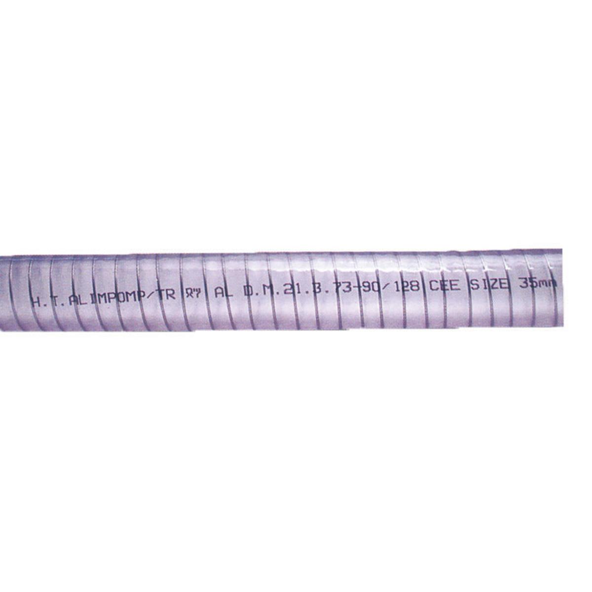  Sıvı Atık-Su Transfer Hortumu , PVC, Beyaz, Çelik Telle Güçlendirilmiş Ø25mm, 1'' 