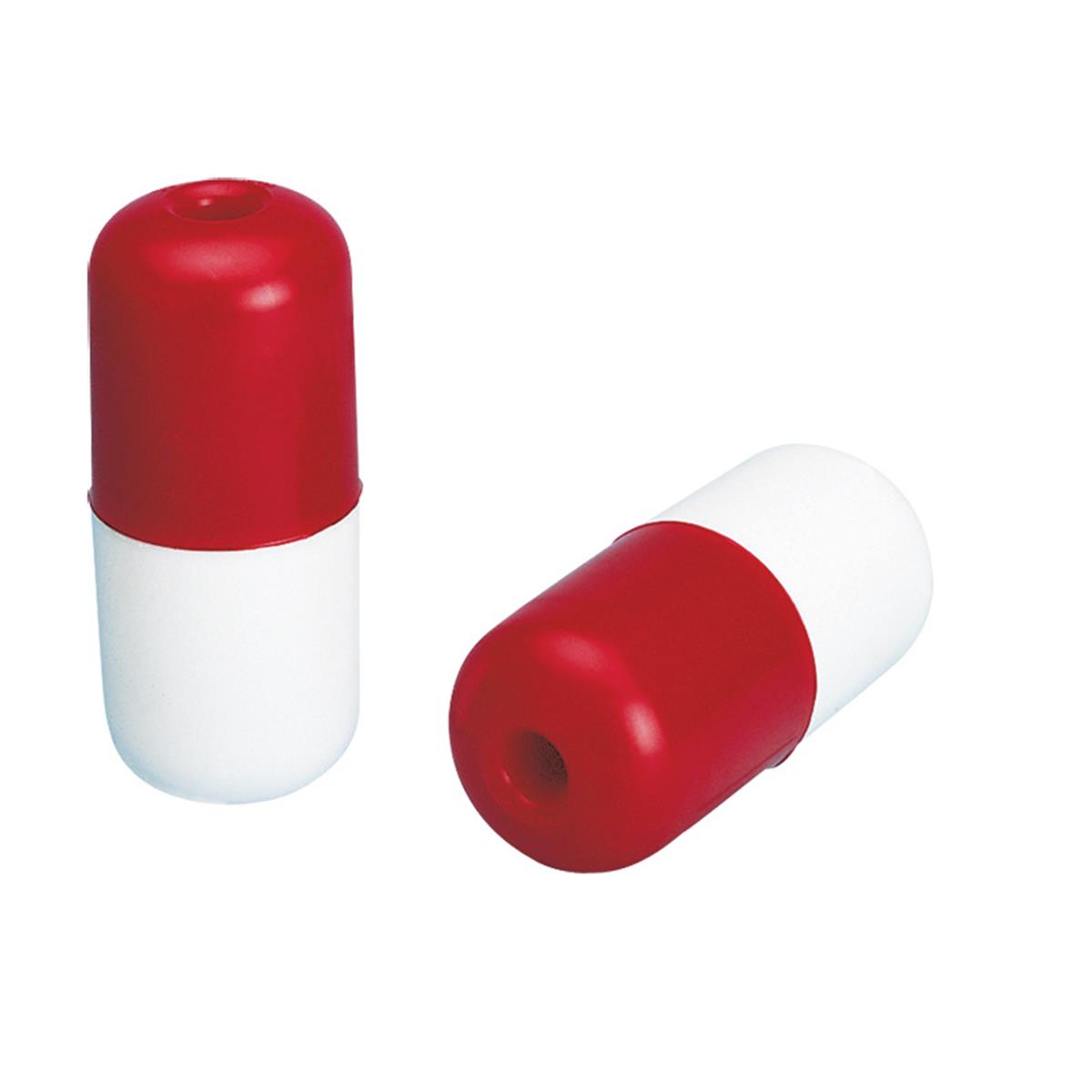  Surface Float w/Hole, Cylindrical, Ø60x140mm, Wh-Red 