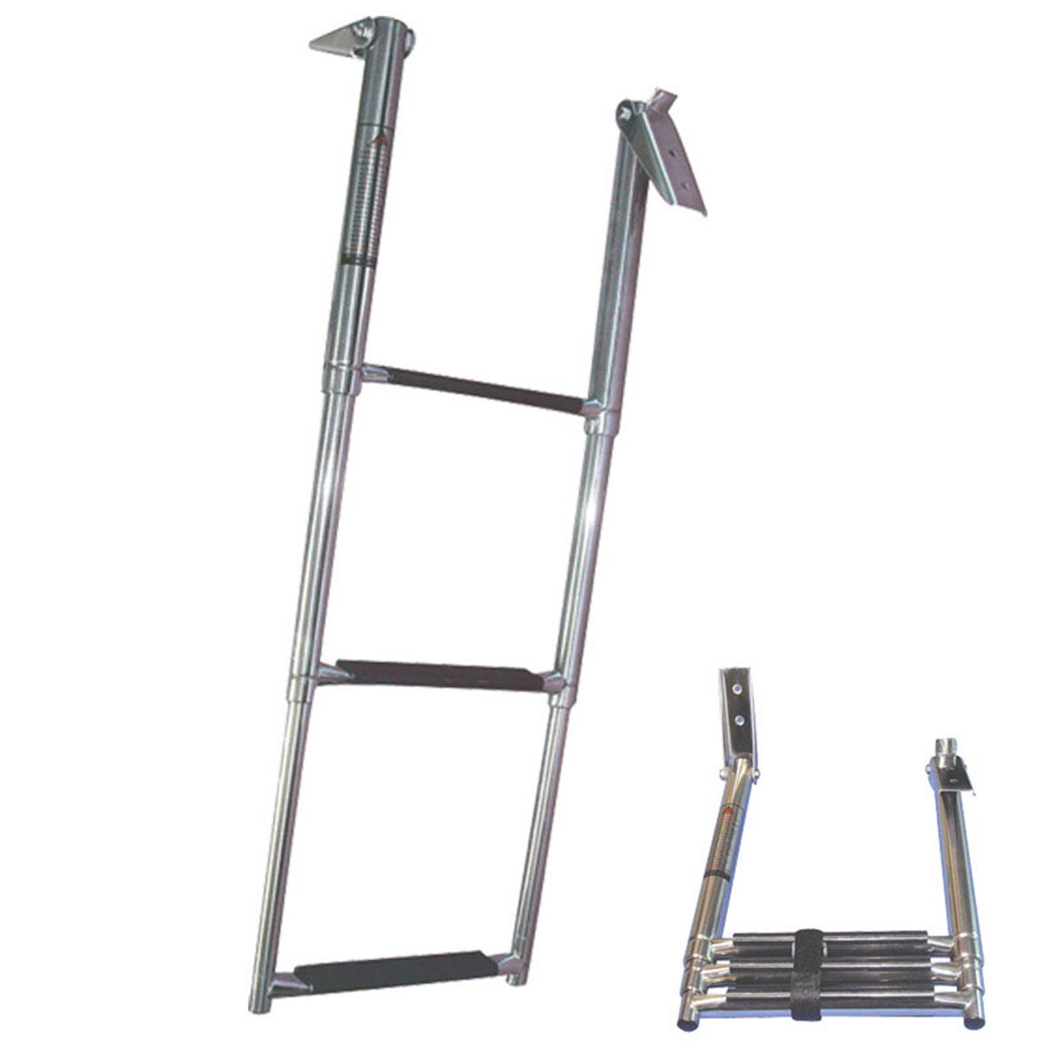  Teleskopik Merdiven, Krom,3 Bas., Inox 316, 330x860Mm 