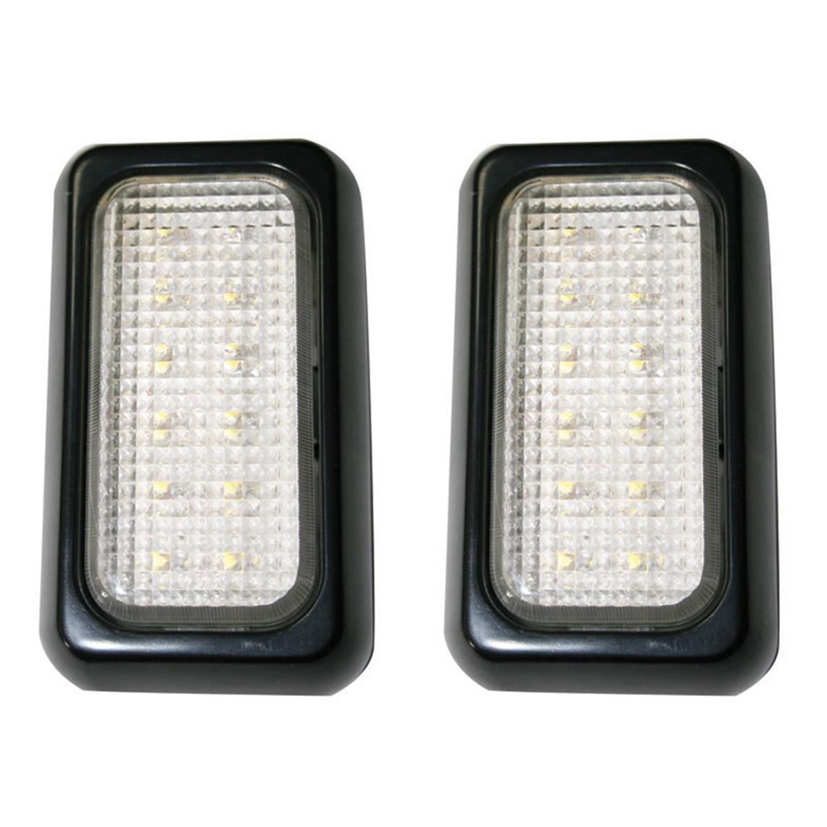  TEPE/ROMÖRK LAMBASI 12 LEDs, 12V&24V, SİYAH 2 Ad.LİK SET 