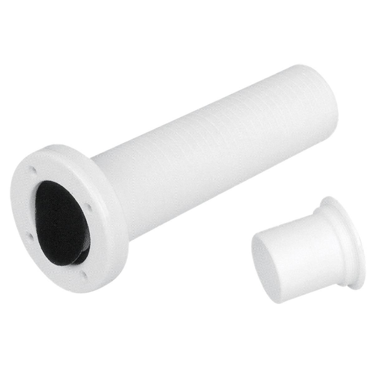  Thru-Hull Telesc. w/Non-ret. Valve, Ø51mm, White 