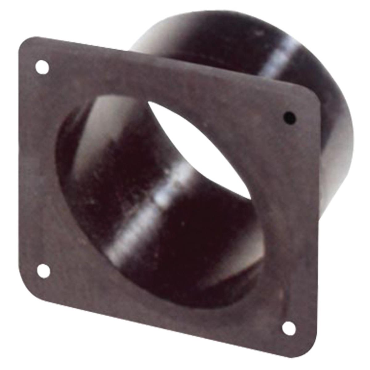  Ventilator Connector, PVC, Straight, Ø100mm, Black 