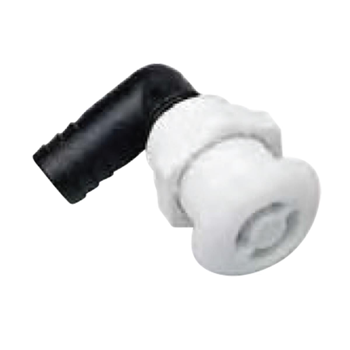  Ventilator for Tank Elbow 90°, Oval,Ø16mm Hose, White 