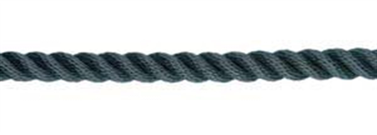 3 kollu, örgülü polyester halat