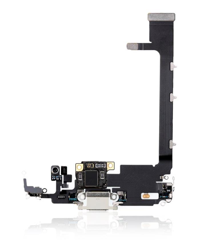 Apple iPhone 11 Pro Max Uyumlu Şarj Soketli Mikrofon Filmi Flex Beyaz