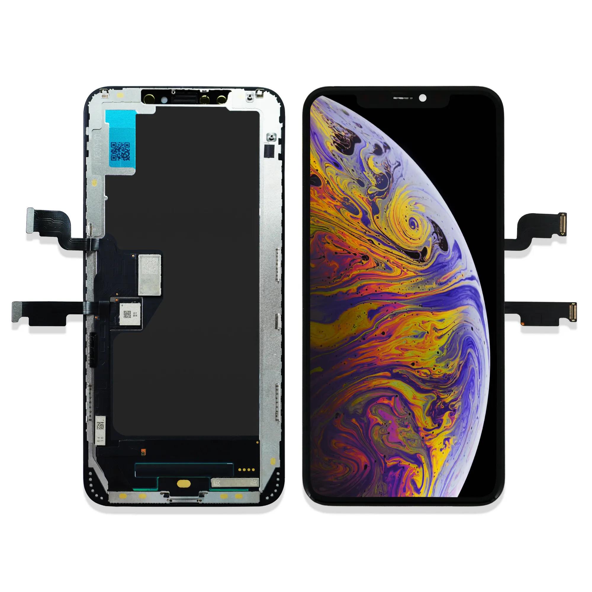 Apple iPhone Xs Max Uyumlu Lcd Ekran Dokunmatik Siyah Servis Revize