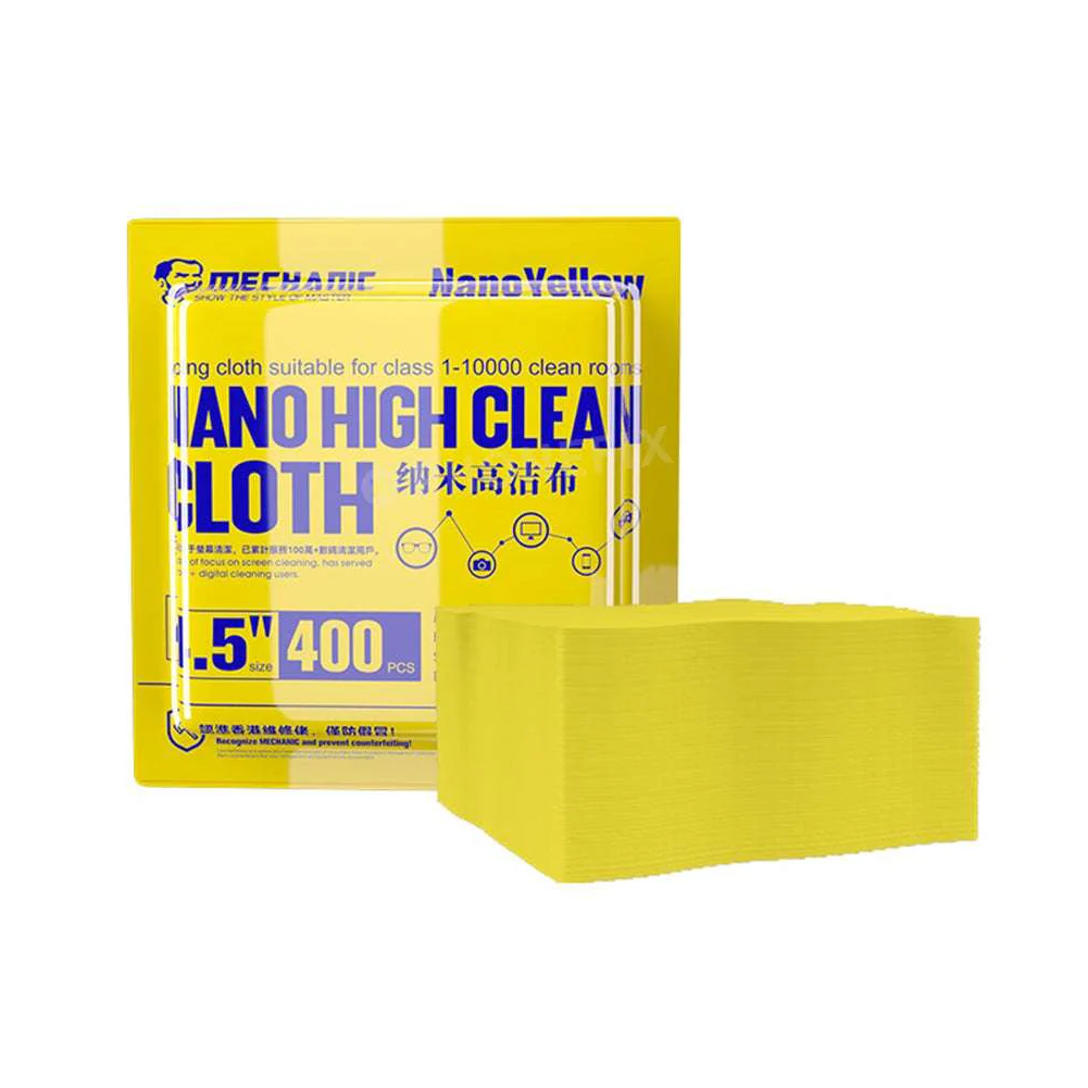 Mechanic Nano Mikrofiber Tozsuz Temizlik Bezi – LCD, Kamera ve PCB için (400 Adet)