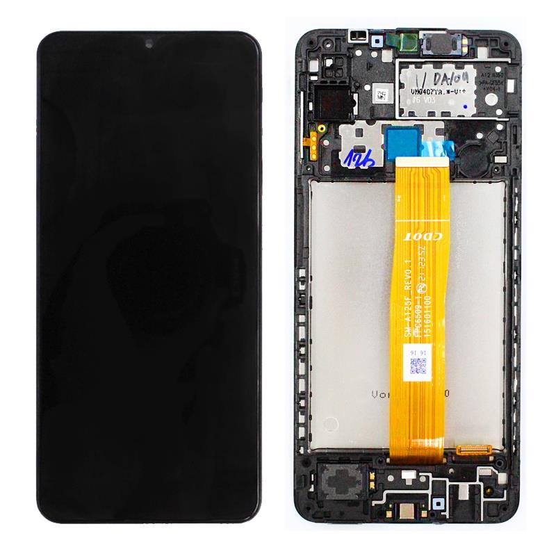 Samsung Galaxy A12s A127 Uyumlu Lcd Ekran Dokunmatik Siyah Hk Servis Çıtalı