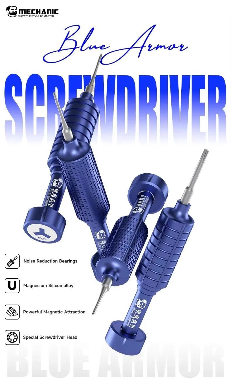 Mechanic Blue Armor 4'ü 1 Arada Manyetik Hassas Tornavida Seti