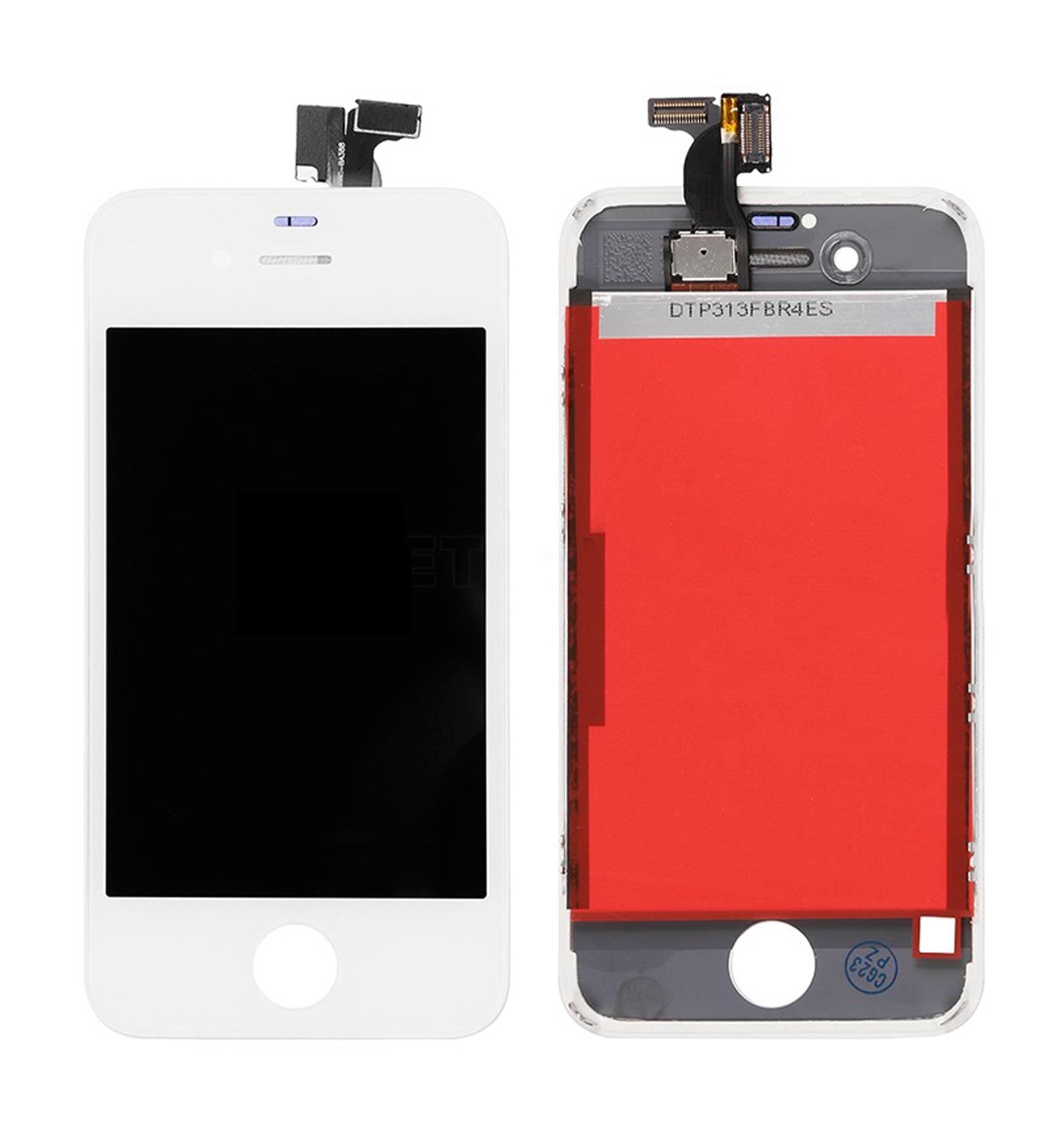 Apple iPhone 4 Uyumlu Lcd Ekran Dokunmatik Beyaz