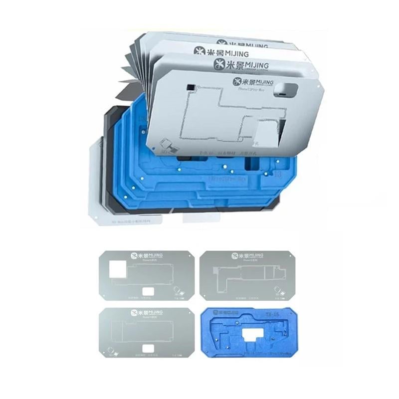 Mijing Z20 Pro 22'si 1 Arada Orta Katman Kalay Dikme BGA Reballing Platform Seti (iPhone X – 15 Pro Max)