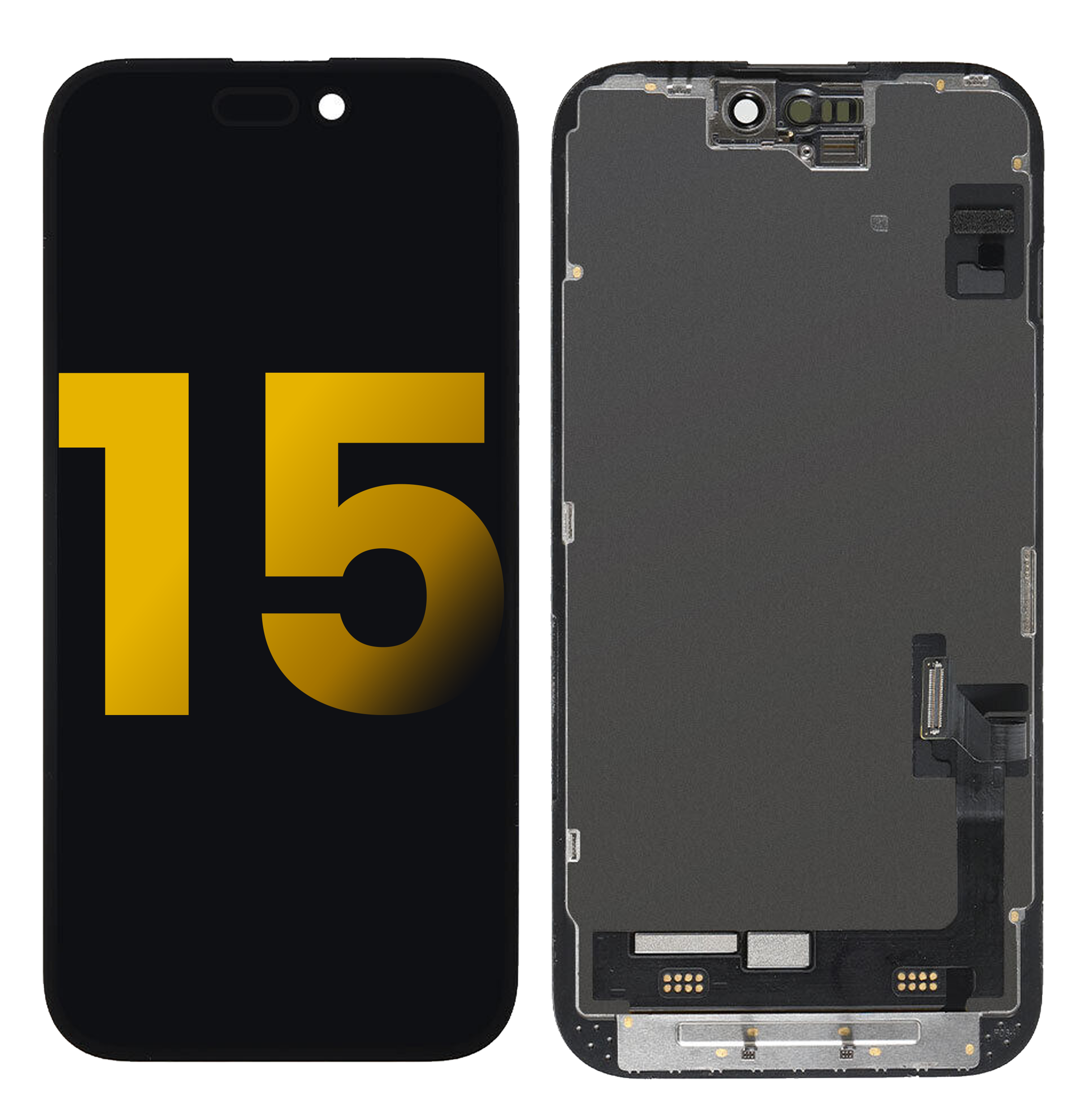 Apple iPhone 15 Uyumlu Lcd Ekran Dokunmatik Siyah Servis Revize