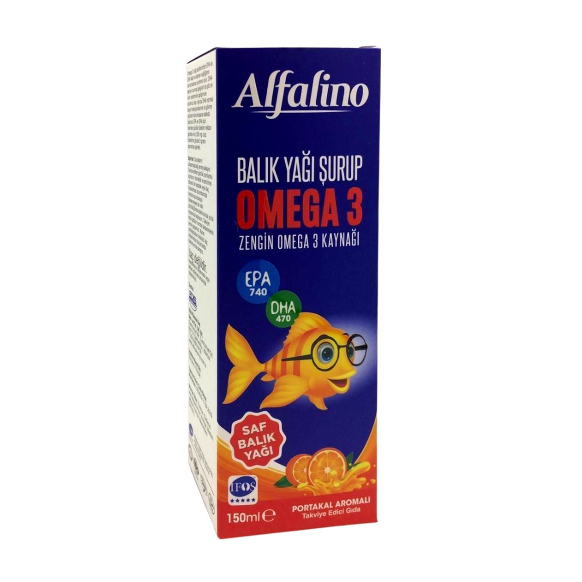 Alfalino Balık Yağı Omega 3 Portakal Aromalı 150 ml