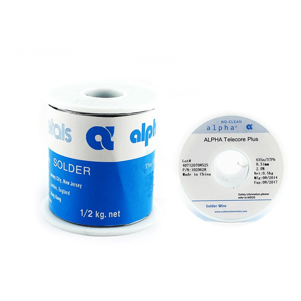 Alpha 63Sn/37Pb Yüksek Kaliteli Lehim Teli 0.51mm 500gr