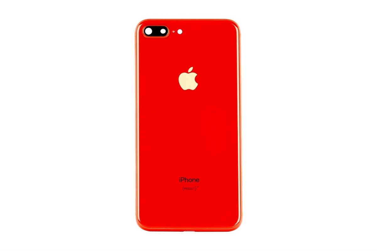 Apple iPhone 8 Plus Arka Kapak Kamera Lensli Kırmızı